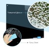 Magnetic Black Glass Board with Eraser Frameless Tempered Glass Dry