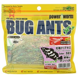 Ecogear Bug Ants, 4 Inches, Pack of 6, 323 Hokuriku Clear Holo