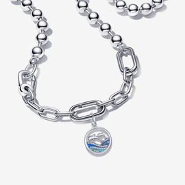 KEQ Charms Heart 925 Silver Handwritten Love Charm Pendant for Bracelet Charm Bead Pendant for European Bracelets Necklaces Jewellery Gift for Women, Sterling Silver, Cubic Zirconia