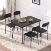 Vecelo 5 Piece Dining Table Set 4 Chairs Breakfast Wooden