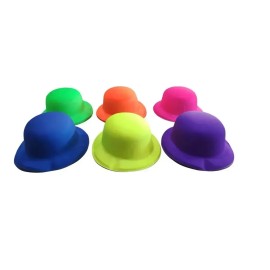 10 Sombrero Bombin Neon Colores Fiesta Batucada Boda Neón