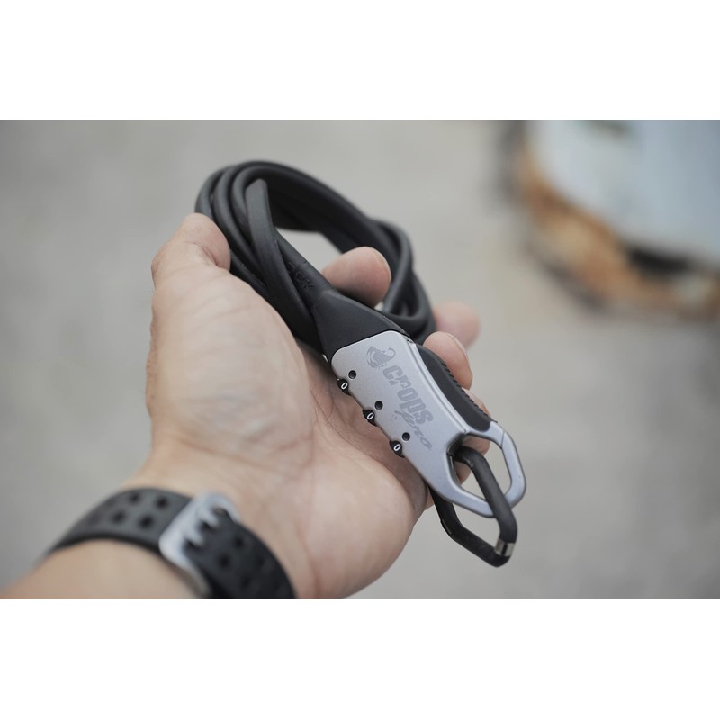 crops Double Wire Lock Q10 Black | 3 Digit Dial