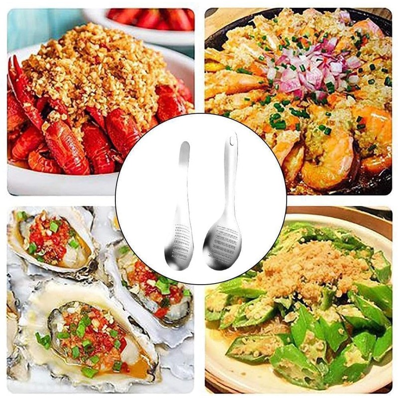 Stainless Steel Grater Spoon,Garlic Grinders Grating Spoons,Grater Grinder Spoon,Ginger Grater