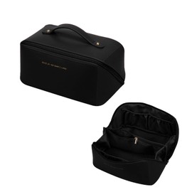 CORIOS Toiletry Bag for Women Portable Make Up Bag Waterproof Wash Bag PU Leather Cosmetic Bag Bathroom Shower Bag Multifunctional Travel Organizer for Shampoo, Cosmetics, Toiletries White B