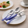 LKTDYMEG 20-Piece Blue Silverware Set 18/0 Stainless Steel Silverware Set