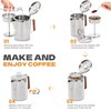 LRYYBTI Percolator Pot Stainless Steel Camping Coffee Pot-NO Aluminum or
