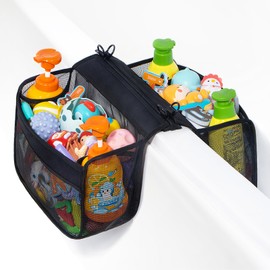 Bath Toy Organizer - Multi-Purpose Corner, Wall & Bathtub Storage - Quick-Dry Kids Bath Toys Organizer for Baby Bath Toys & Bath Gel - Bath Toys for Kids Ages 1-3 - Bathroom Toy Storage Bag
