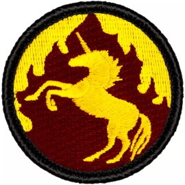Awesome Boy Scout Patches- Flaming Unicorn Patrol! (#458)