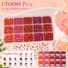15000Pcs Red Color Rhinestones for Bedazzling, Jelly Bedazzling Resin Gems
