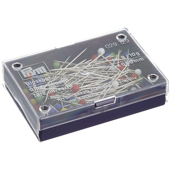 Prym Glass-Headed Pins, Metal, Multi-Colour, 5.7 x 4 x 1.5