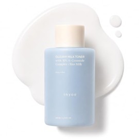 inyoe Gleamy Milk Toner with 10% 6-Ceramide Complex & Rice Milk | Deep Hydration Cream Barrier Toner for Dewy Glow | Soothing Hypoallergenic Formula for Sensitive Skin | K-Beauty (6.76 fl oz)
