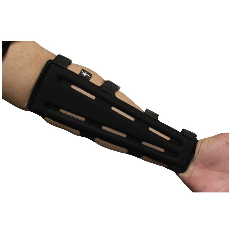 SAS 11.5" Black Extra Long Archery Armguard with 4-Strap Buckles