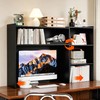 Desktop Bookshelf, 43”Adjustable Office Desktop Organizer Shelf, Countertop Storage Hutch