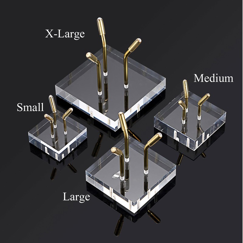 Hipiwe Gold Metal Arm Display Stand Easel with Acrylic Base