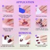 Handmade False Nails Almond Nails Glue Portable with 3D Pattern
