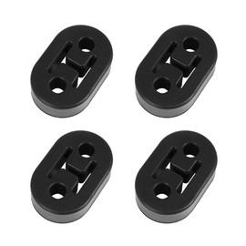 X AUTOHAUX 4pcs 2 Holes 12mm Dia Car Exhaust Hanger Bushing Muffler Black