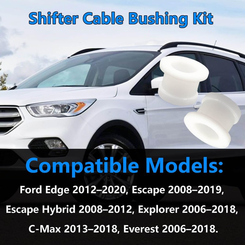 2 PCS Shifter Cable Bushing Kit, Compatible with Ford Edge