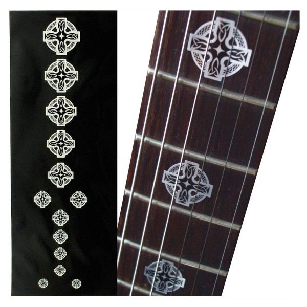 Inlaystickers Jockomo Metallic Celtic Cross Guitar Inlay Sticker