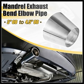 Hihaha Car Mandrel Exhaust Bend Elbow Pipe 304 Stainless Steel Concentric Reducer 3" OD to 4.5" OD 1pcs Durable Material