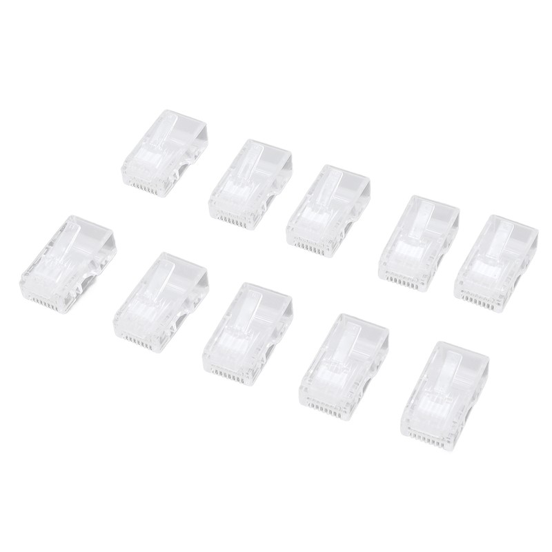 100Pcs TF2005A 8P8C RJ45 Connector CAT6 Unshielded Ethernet Crystal Head