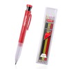 HAUTMEC Solid Carpenter Pencil with 6 Refills, Long Nose Deep