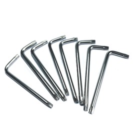 ZDingTech 8pcs T25 Torx Bit T25 Anti Tamper Proof Torx Star Key Bit Wrench,Golf wrench Golf driver tool T 25 torx key set,allen key drill bit set L-Shape,S2 Steel tamper proof torx bit set