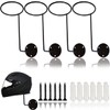 TIHOOD 4PCS Helmet Holder, Metal Stand Wall Mounted Hanger Rack