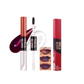 Plum Purple Peel Off Lip Gloss Masque,Lip Stain Peel Off Tattoo-Peel Off Lip Tint and Lip Oil 2-in-1,Long Lasting Waterproof Transfer-proof Lip Mask Lip Gloss Peel Off Lip Liner,for All Skin Type 08#