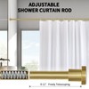 ZYRW Shower Curtain Rod 36-68 Inches (3-5.6ft) Non Rust Adjustable