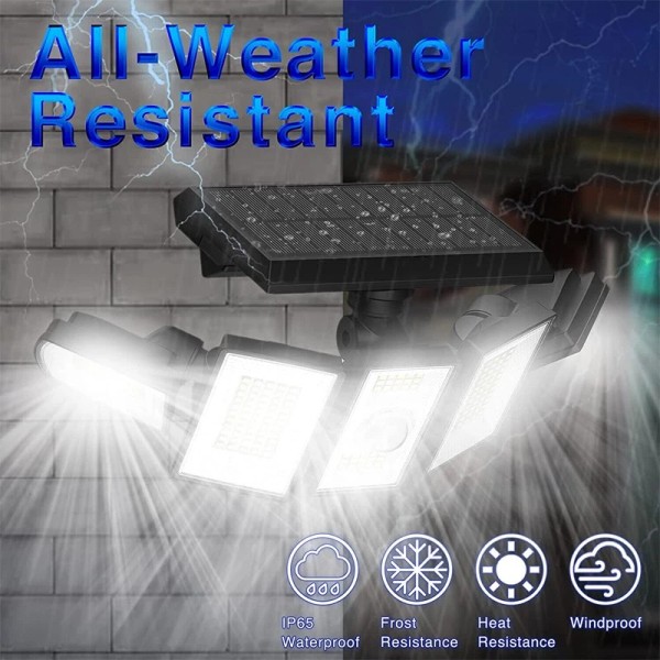 Umexus Lamparas Luz 300 Led Solares Luces Para Exterior Para