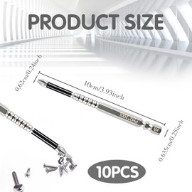 YGCQFH 10PCS Cross Magnetic Screwdriver Drill Bits Set (100mm/4 Inch), Magnetic Drill Bits, Electric Screwdriver Bits - Compatible with Electric Drills & Screwdrivers