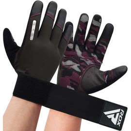 RDX Weight Lifting Gloves with Wrist Support -Touch Screen Full Finger Gym Workout, Breathable Anti Slip Padded Grip, Men Women Fitness Training, Powerlifting Bodybuilding HIIT Exercise Weightlifting