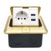 Bouncing Floor Socket, 2-Way Table Socket with 2 USB Ports,