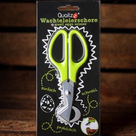 Quailzz Quail Egg Scissors Made of Stainless Steel - Quail Eggs Clean & Quick Open - Special Scissors for Quail Eggs without Splitter - Ideal for Hobby Owners & Gourmets - Lemon