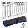 Qnkaa Flexible Ratchet Wrench Set 12pcs 8-19mm Spanner Gear Ring