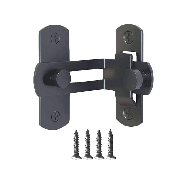 Flip Door Sliding Latch,90 Degree Stainless Steel Latch,Safety Sliding Barn Door Lock,Latch Lock,Right Angle Curved Door,Prevent Corrosions