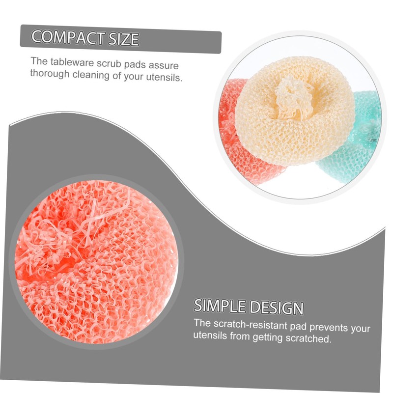 CHILDWEET 10pcs Scratch-Resistant Kitchen Dish Scrubbers Scouring Pads for Efficient