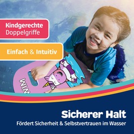 HomeKidsWorld Children's Swimming Board - Swimming Aid Children 3-6 Years - Safe Swimming Aid for Boys and Girls in Colourful Unicorn Design: Tested and Safe for Children Between 15-45 kg