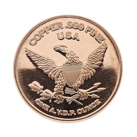 1 Ounce (AVDP) .999 Fine Copper "Spinosaurus" Dinosaur in Lindner Coin Capsule