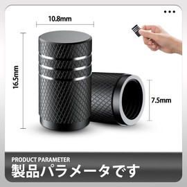 Air Valve Cap, Tire Air Valve, Tire Valve, Tire, Air, O Rubber Ring, Aluminum, Lightweight, Corrosion Prevention, Waterproof, For Motorcycles, Cars, Motorcycles, Trucks, Black, Pack of 6