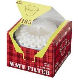 Bulk KWF-185 KWF-185 Wave Type Filters for 2-4 People, Oxygen Bleaching ORIGAMI Origami Dripper Medium Size (Coffee Filters 50 Pieces x 4 Pack)