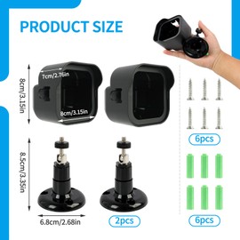 2Pcs Outdoor Camera Mount and Case, Compatible with Blink Camera System, 360° Adjustable Camera Mount with Weatherproof Housing, Outdoor Camera Accessories for Indoor and Outdoor Use