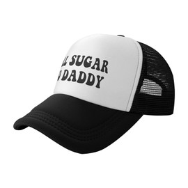 All Sugar No Daddy Funny Trucker Hats for Women Men Crazy Hats for Adults Pink Dirty Inappropriate Trucker Hats Cute Bachelorette Hats