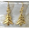 Etched Gold christmas Dangle Earrings Holidays Christmas Festive Jewelry Earrings