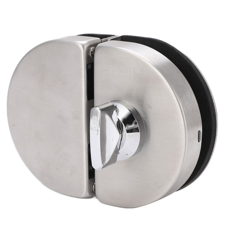 Glass Door Lock 97x65mm Split Type Brushed Polished Surface Replacement
