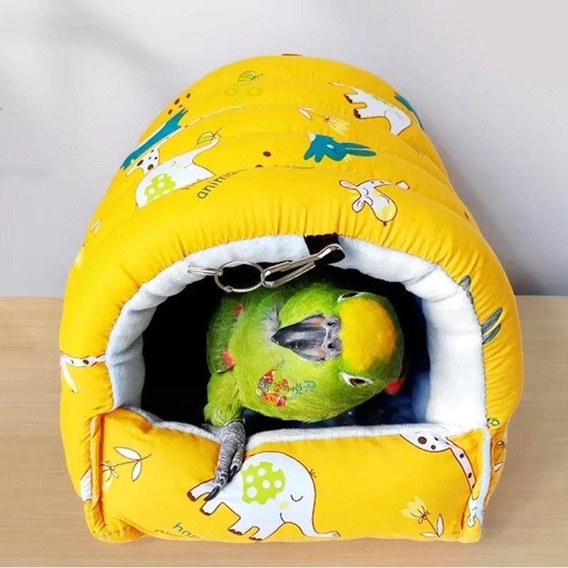 Bird Hanging Hammock Winter Warm Parrot Nest House Bed Plush