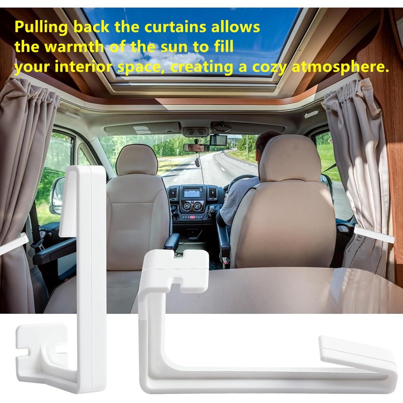 8 pcs RV Drapes Retainer, Plastic Caravan Curtain Retainer, Camping