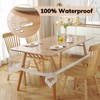 PVC Lace Table Cloth, Clear Waterproof Plastic Table Cover with