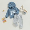 Ursobutegl Mamas Boy Clothes Toddler Baby Fall Winter Hoodies Outfit