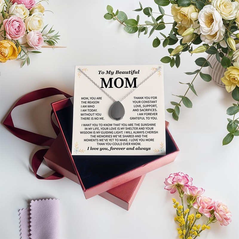 To My Beautiful Mom Necklace Gift From Daughter – Heartfelt